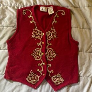 Kathie Lee XL Button-up Sweater Vest